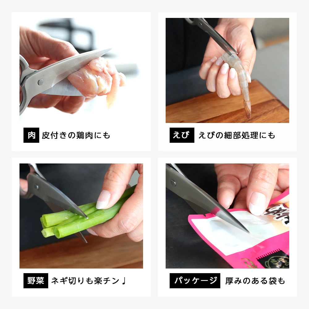 【クーポンで1,480円】キッチンはさみ キッチンバサミ ハサミ オールステンレス 化粧箱付き 軽量 食洗器対応 料理 アウトドア キャンプ ギフト 便利 キッチングッズ 台所【予約販売】